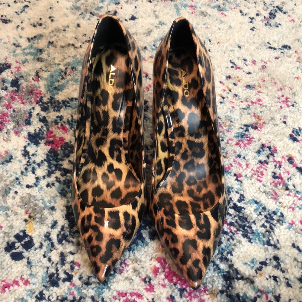 NWOT ALDO leopard heels